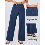 IUGA Wide Leg Jeans Woman High Waisted Pull On Baggy Jeans for Women Stretchy Trendy Womens Jean Straight Casual Denim Pants IUGA Wide Leg Jeans Woman High Waisted Pull On Baggy Jeans for Women Stretchy Trendy Womens Jean Straight Casual Denim Pants