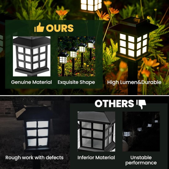 GIGALUMI Solar Outdoor Lights,12 Pack LED Solar Lights Outdoor Waterproof, Solar Walkway Lights Maintain 10 Hours of Lighting for Your Garden, Landscape, Path, Yard, Patio, Driveway GIGALUMI Solar Outdoor Lights,12 Pack LED Solar Lights Outdoor Waterproof, Solar Walkway Lights Maintain 10 Hours of Lighting for Your Garden, Landscape, Path, Yard, Patio, Driveway