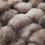 COOVA Faux Fur Throw Blanket for Couch, Cozy Soft and Fuzzy Plush Rabbit Fur Bubble Blanket for Sofa Bedroom Living Room, 50x60 Inches Tie Dye Brown