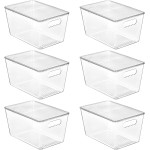 Vtopmart 6 Pack Clear Stackable Storage Bins with Lids, Large Plastic Containers with Handle for Pantry Organizer and Storage,Perfect for Bathroom,Cabinet,Kitchen,Fridge,Closet Organization Vtopmart 6 Pack Clear Stackable Storage Bins with Lids, Large Plastic Containers with Handle for Pantry Organizer and Storage,Perfect for Bathroom,Cabinet,Kitchen,Fridge,Closet Organization