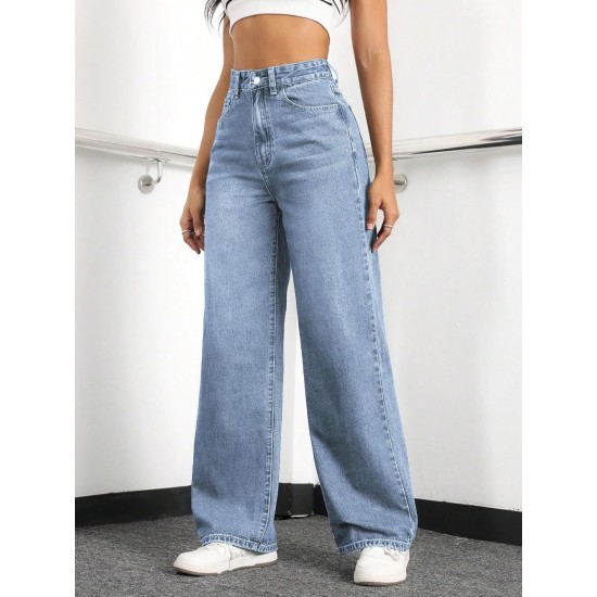Straight Leg Jeans for Women,High Waisted Wide Leg Loose Stretchy Boyfriend Denim Pants Baggy Jeans for Women