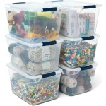 Rubbermaid Cleverstore Clear 32 Qt, 6 Pack Stackable Plastic Storage Bins with Lids, Great for Closet and Laundry Storage, Organizing in the Home Rubbermaid Cleverstore Clear 32 Qt, 6 Pack Stackable Plastic Storage Bins with Lids, Great for Closet and Laundry Storage, Organizing in the Home