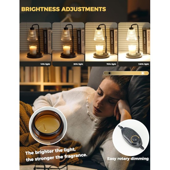 Candle Warmer Lamp with Timer Dimmable, Birthday Gifts for Women Mom, House Warming Gifts New Home Decor, Wax Melt Warmer for Jar Candles with 2 Bulbs Candle Warmer Lamp with Timer Dimmable, Birthday Gifts for Women Mom, House Warming Gifts New Home Decor, Wax Melt Warmer for Jar Candles with 2 Bulbs