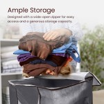 Reli. 60L Clothes Storage Bags (9 Pack) Closet Organizers, Storage Containers | Foldable Clothes Bins w/Lids, Handles | Large Bags for Storing Towels, Clothing, Toys, Blankets | Grey Reli. 60L Clothes Storage Bags (9 Pack) Closet Organizers, Storage Containers | Foldable Clothes Bins w/Lids, Handles | Large Bags for Storing Towels, Clothing, Toys, Blankets | Grey