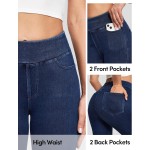 IUGA Stretchy Jeans for Women High Waist Jeggings Tummy Control Skinny Jeans Pull on Leggings with Pockets Trendy Casual
